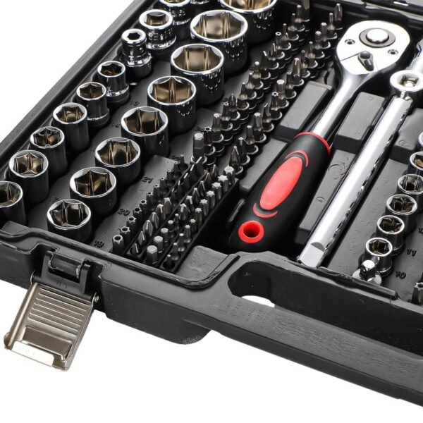 215Pcs Mechanic Tool Set – Complete Auto Repair Kit with Ratchet Wrenches, Sockets, Spanners, Bits & Hex Keys - Image 5