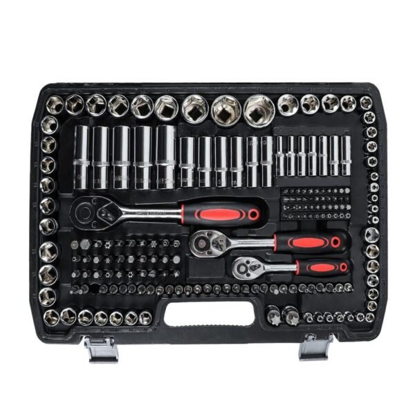 215Pcs Mechanic Tool Set – Complete Auto Repair Kit with Ratchet Wrenches, Sockets, Spanners, Bits & Hex Keys - Image 4