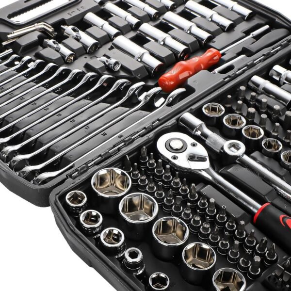 215Pcs Mechanic Tool Set – Complete Auto Repair Kit with Ratchet Wrenches, Sockets, Spanners, Bits & Hex Keys - Image 3