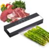 Envasadora al vacío para alimentos, Maquina al Vacio de Alimentos para Uso Doméstico y Comercial, Fuerte Succión, Alimentos Secos, Humedos y Frescos, Incluye 10 Bolsas de Grado Alimenticio , Negra